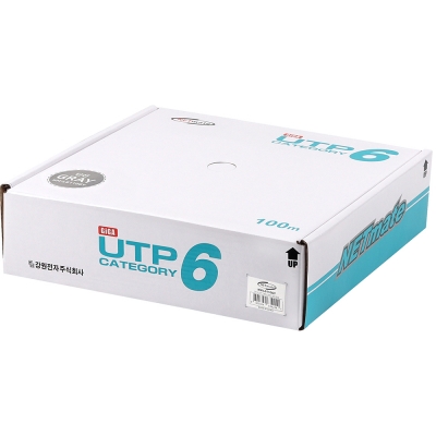 강원전자 넷메이트 CAT.6 UTP 케이블 100m (단선/그레이) NM-L6110GY