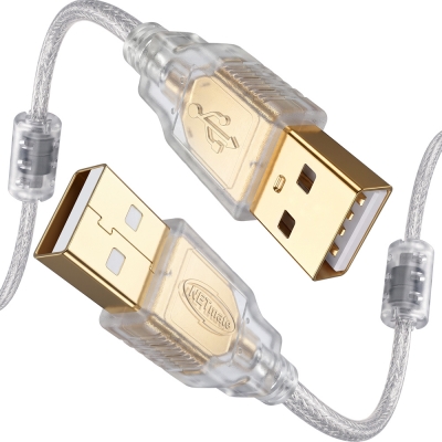 강원전자 넷메이트 프리미엄 USB2.0 AM-AM 투명 케이블 1.5m NM-PUA215S