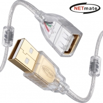 강원전자 넷메이트 프리미엄 USB2.0 연장 AM-AF 투명 케이블 3m NM-PUF230S