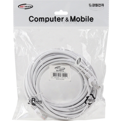 강원전자 넷메이트 CAT.5E UTP 랜 케이블 10m (화이트) NM-TC510