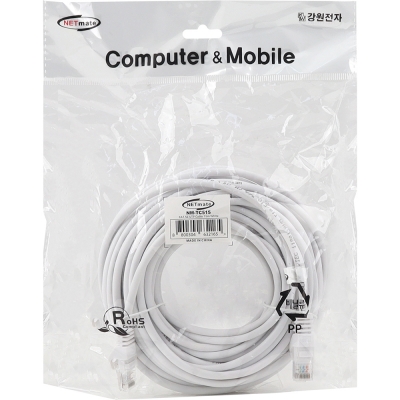 강원전자 넷메이트 CAT.5E UTP 랜 케이블 15m (화이트) NM-TC515