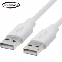 강원전자 넷메이트 USB2.0 AM-AM 케이블 2m (화이트) NM-TUA220