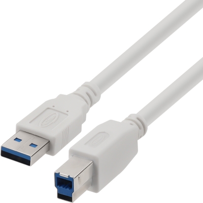 강원전자 넷메이트 USB3.0 AM-BM 케이블 2m (화이트) NM-TUB320