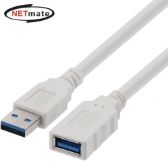 강원전자 넷메이트 USB3.0 연장 AM-AF 케이블 3m (화이트) NM-TUF330