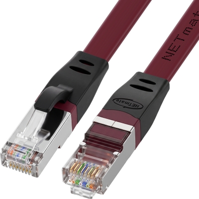 강원전자 넷메이트 CAT.8 STP FLAT 랜 케이블 0.3m NM-U803DF