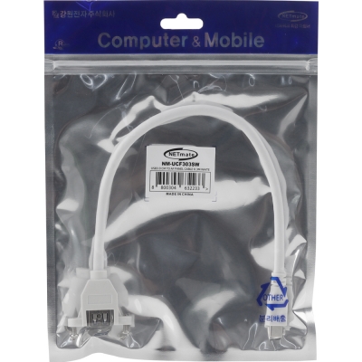 강원전자 넷메이트 USB3.0 연장 CM-AF 판넬형 케이블 0.3m (화이트) NM-UCF303SW