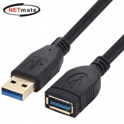 강원전자 넷메이트 USB3.0 연장 AM-AF 케이블 3m (블랙) NM-UF330BKZ