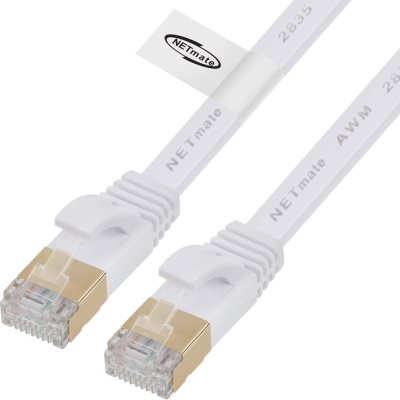 강원전자 넷메이트 CAT.7 STP FLAT 랜 케이블 2m (화이트) NM-UF720W