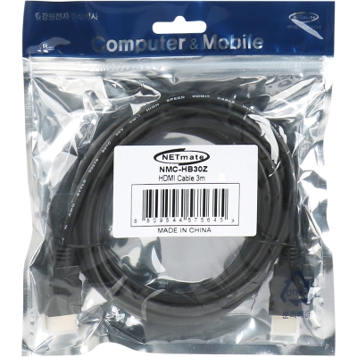 강원전자 넷메이트 4K 60Hz HDMI 2.0 케이블 3m NMC-HB30Z