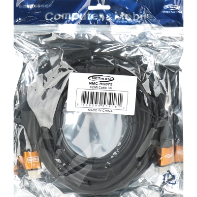 강원전자 넷메이트 8K 60Hz HDMI 2.0 Gold Metal 케이블 7m NMC-HQ07Z