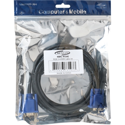 강원전자 넷메이트 RGB 3+4 모니터 케이블 3m (블랙) NMC-R30E