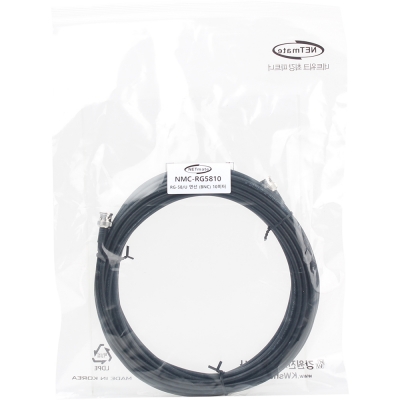 강원전자 넷메이트 RG-58 BNC-BNC 고주파 동축 케이블(주석도금 연동선/5합/50ohm) 10m NMC-RG5810