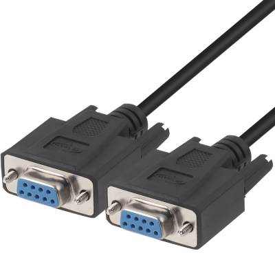 강원전자 넷메이트 9핀 F/F NULL MODEM 케이블 1m (블랙) NMC-SFF10B