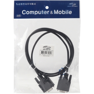 강원전자 넷메이트 9핀 F/F NULL MODEM 케이블 1.5m (블랙) NMC-SFF15B