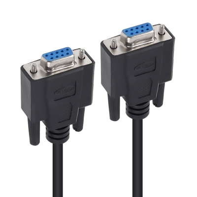 강원전자 넷메이트 9핀 F/F NULL MODEM 케이블 1.8m (블랙) NMC-SFF18B