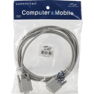 강원전자 넷메이트 9핀 M/F NULL MODEM 케이블 3m NMC-SFM30
