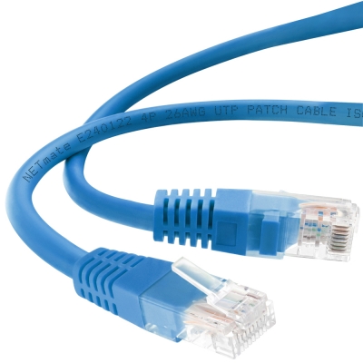 강원전자 넷메이트 CAT.5E UTP 랜 케이블 0.5m, 블루 NMC-U5005BL