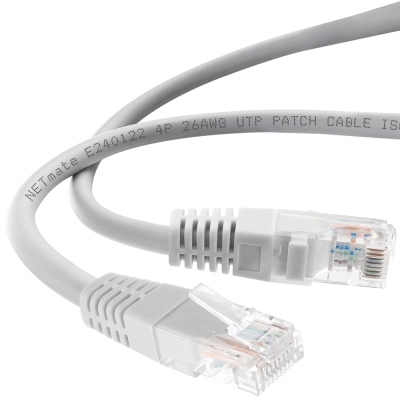강원전자 넷메이트 CAT.5E UTP 랜 케이블 0.3m, 그레이 NMC-U503G