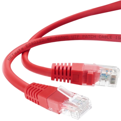 강원전자 넷메이트 CAT.5E UTP 랜 케이블 10m, 레드 NMC-U510R