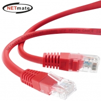 강원전자 넷메이트 CAT.5E UTP 랜 케이블 15m, 레드 NMC-U515R