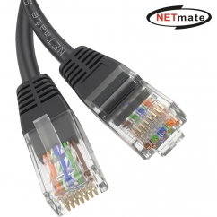 강원전자 넷메이트 CAT.6 UTP 랜 케이블 0.5m, 블랙 NMC-U6005BK