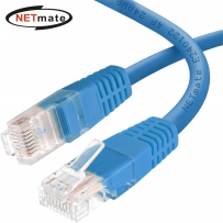 강원전자 넷메이트 CAT.6 UTP 랜 케이블 0.5m, 블루 NMC-U6005BL