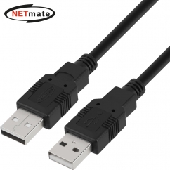 강원전자 넷메이트 USB2.0 AM-AM 케이블 1m (블랙) NMC-UA210BK