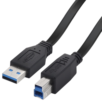강원전자 넷메이트 USB3.0 AM-BM FLAT 케이블 1m (블랙) NMC-UB310F