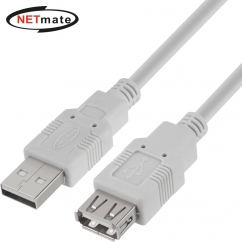 강원전자 넷메이트 USB2.0 연장 AM-AF 케이블 0.15m (그레이) NMC-UF2015