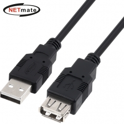 강원전자 넷메이트 USB2.0 연장 AM-AF 케이블 0.5m (블랙) NMC-UF205BK