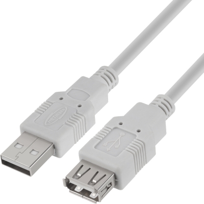 강원전자 넷메이트 USB2.0 연장 AM-AF 케이블 0.5m (그레이) NMC-UF205