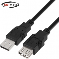 강원전자 넷메이트 USB2.0 연장 AM-AF 케이블 1m (블랙) NMC-UF210BK