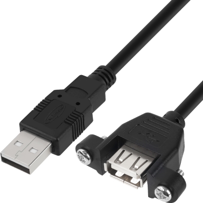 강원전자 넷메이트 USB2.0 판넬형 연장 케이블 1m (블랙) NMC-UF210SB