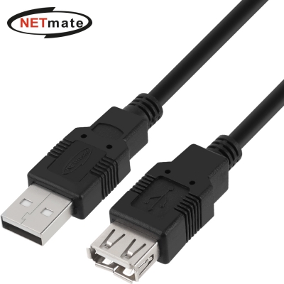강원전자 넷메이트 USB2.0 연장 AM-AF 케이블 2m (블랙) NMC-UF220BK