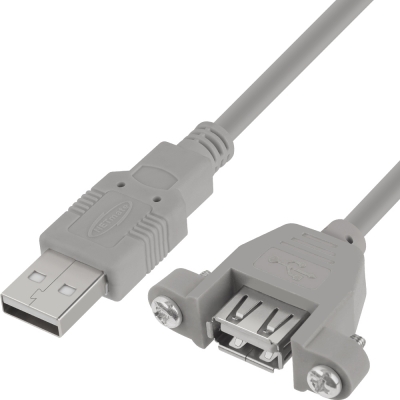 강원전자 넷메이트 USB2.0 판넬형 연장 케이블 2m (그레이) NMC-UF220SV