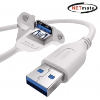 강원전자 넷메이트 USB3.0 연장 AM-AF 판넬형 케이블 1m, 화이트 NMC-UF310SW