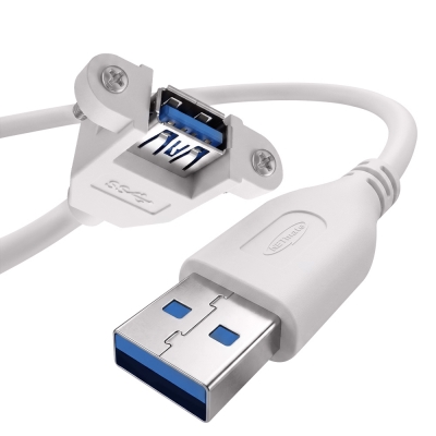 강원전자 넷메이트 USB3.0 연장 AM-AF 판넬형 케이블 1.5m, 화이트 NMC-UF315SW