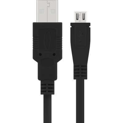 강원전자 넷메이트 USB2.0 마이크로 5핀 케이블 0.5m (블랙) NMC-UMB05E