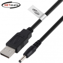 강원전자 넷메이트 USB 전원 케이블 1m (3.5x1.4mm/0.5W/블랙) NMC-UP1410P5B
