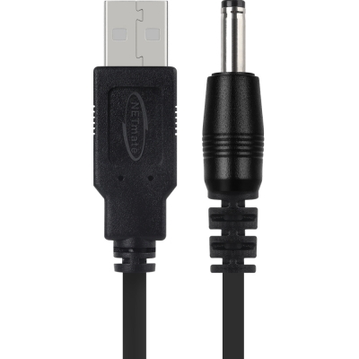 강원전자 넷메이트 USB 전원 케이블 1m (3.5x1.4mm/0.5W/블랙) NMC-UP1410P5B