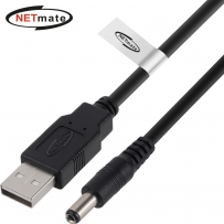 강원전자 넷메이트 USB 전원 케이블 1.5m (5.5x2.5mm/24W/블랙) NMC-UP251524B