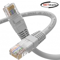 강원전자 넷메이트 CAT.6 UTP 랜 케이블 0.5m, 그레이 NMC-US605