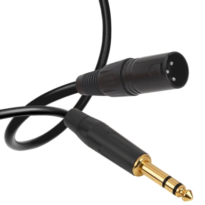 강원전자 넷메이트 XLR 캐논(M)-TRS(5.5 Stereo) 마이크 케이블 1m NMC-XLR501MSB