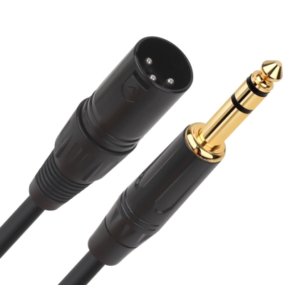 강원전자 넷메이트 XLR 캐논(M)-TRS(5.5 Stereo) 마이크 케이블 1m NMC-XLR501MSB