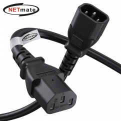 강원전자 넷메이트 AC 파워코드 연장 케이블 0.5m, 블랙 NMP-SPC005BF