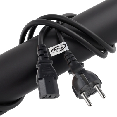 강원전자 넷메이트 3구 AC 파워코드 전원케이블 3m, 일자형 블랙 NMP-SPC030BS