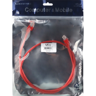 LS전선 CAT.5E UTP 랜 케이블 1m (레드) NMX-LS510R