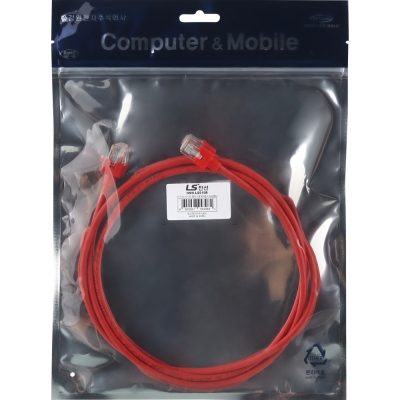 LS전선 CAT.5E UTP 랜 케이블 1.5m (레드) NMX-LS515R