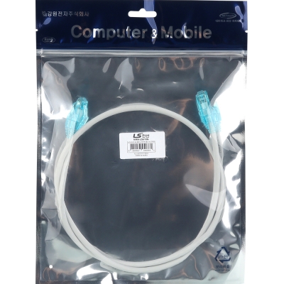 LS전선 CAT.6 UTP EZ 플러그 랜 케이블 1m (그레이) NMX-LS610G