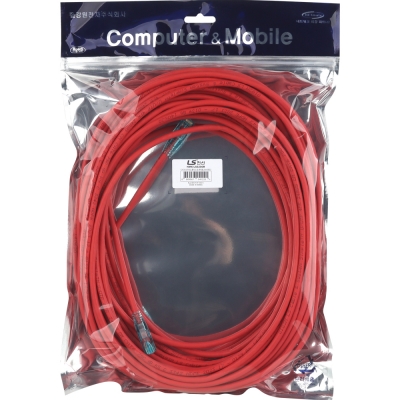 LS전선 CAT.6 UTP 랜 케이블 20m, 레드 NMX-LS6200R